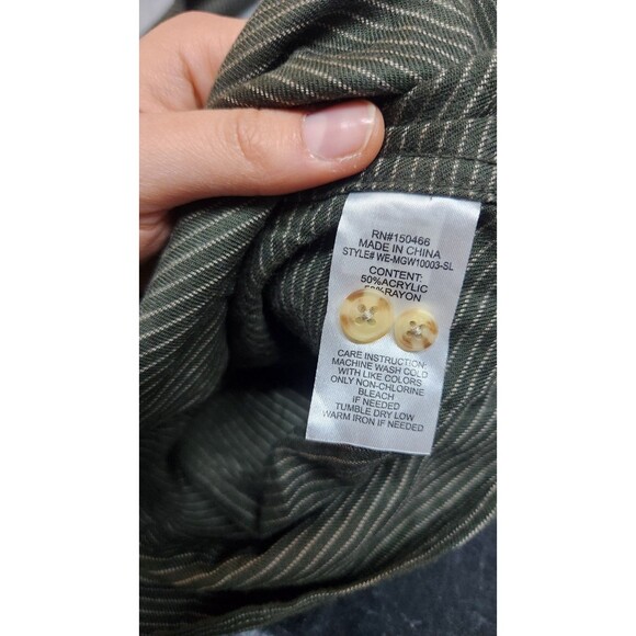 Alesbury Men's Olive XXL Essential Brushed Twill Shirt NWT - Picture 5 of 7